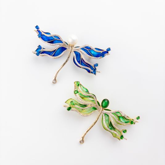 Брошь LXZ22NX118 Биж.сплав, кристаллы