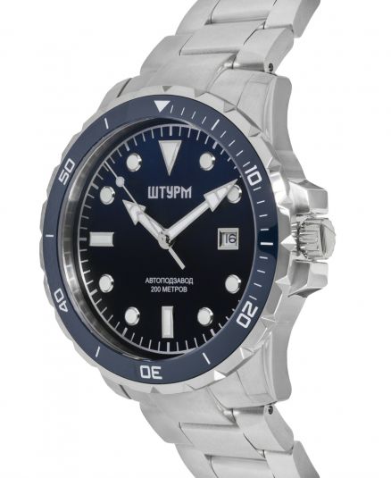 Механические часы" ШТУРМ" на браслете с автоподзаводом Русское время 75983372